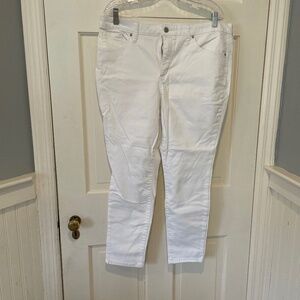 Universal Thread High Rise Skinny Crop White Jeans